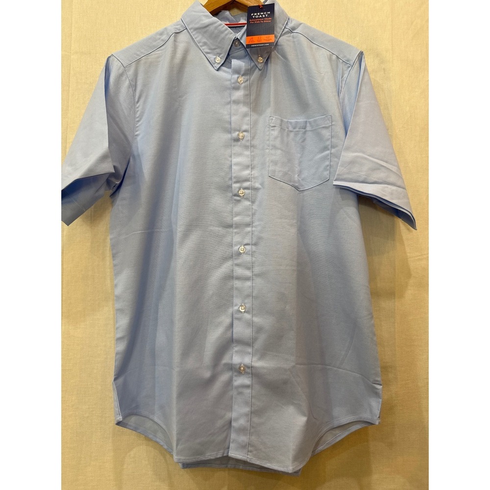 Oxford Shirt Short Sleeve Blue School Men Small/ School uniform French Toast NWT - Picture 2 of 5
